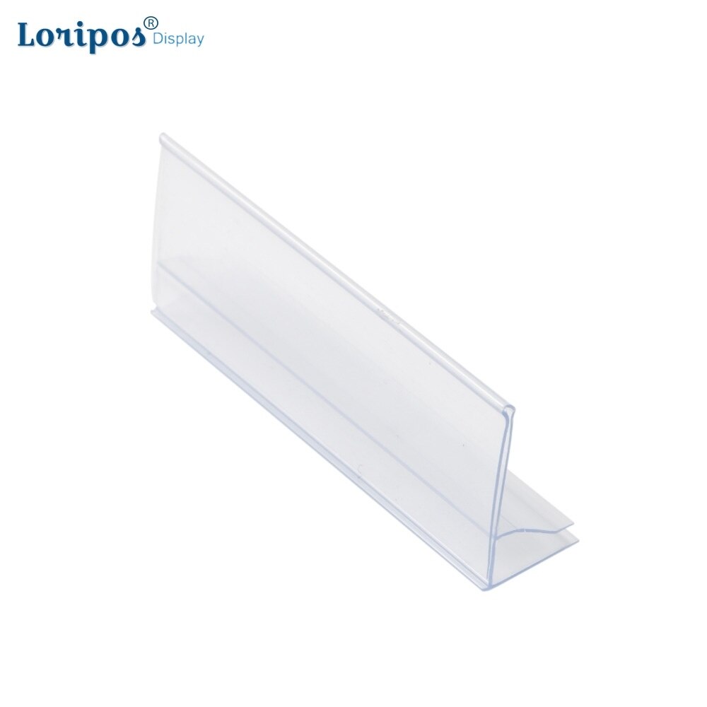 Gripper Ticket Channel Gondola &amp; Wood Shelf Stick On Data Label Strip Upc Holder Clear Sign Clip