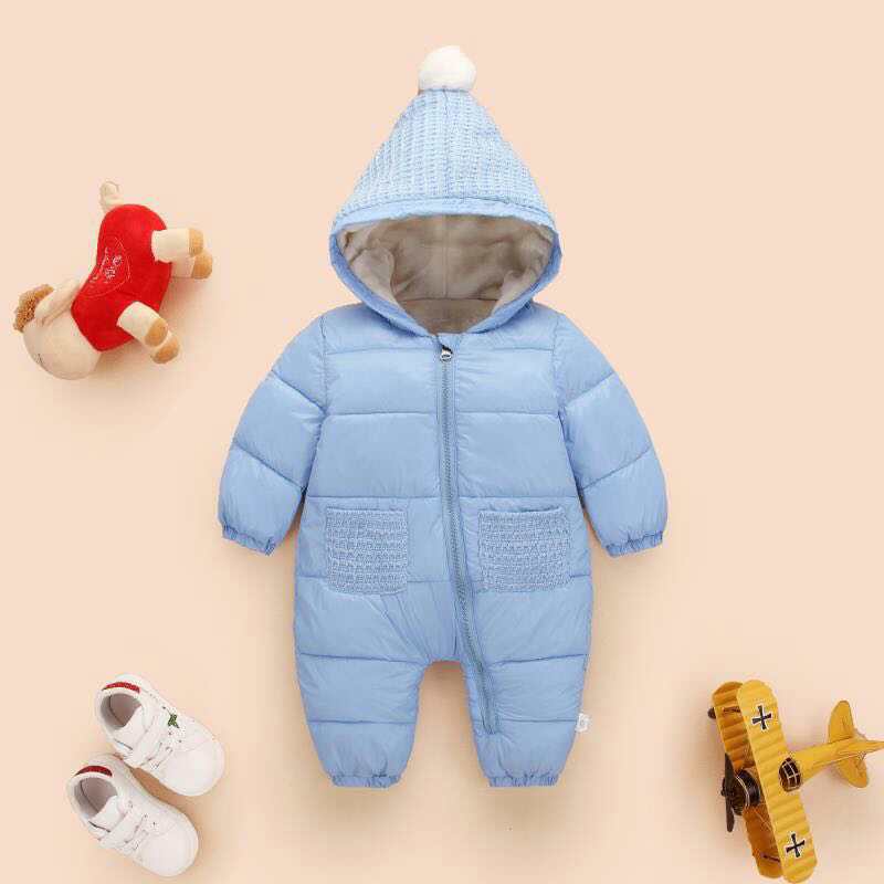 Infant Winter Jumpsuit For Baby Snowsuit Snow Coats Baby Boys Girls Romper Warm Overalls Children Cotton Newborn Clothes