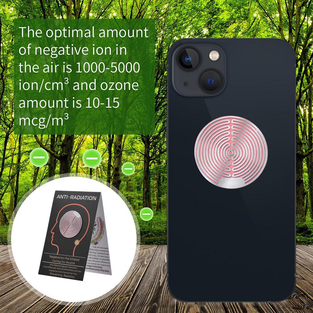 Radiation Protection Phone Stickers 5G &amp; EMF Blocker 6pcs For Mobile Effectively Eliminate Harmful Pollution 24k Gold Dual