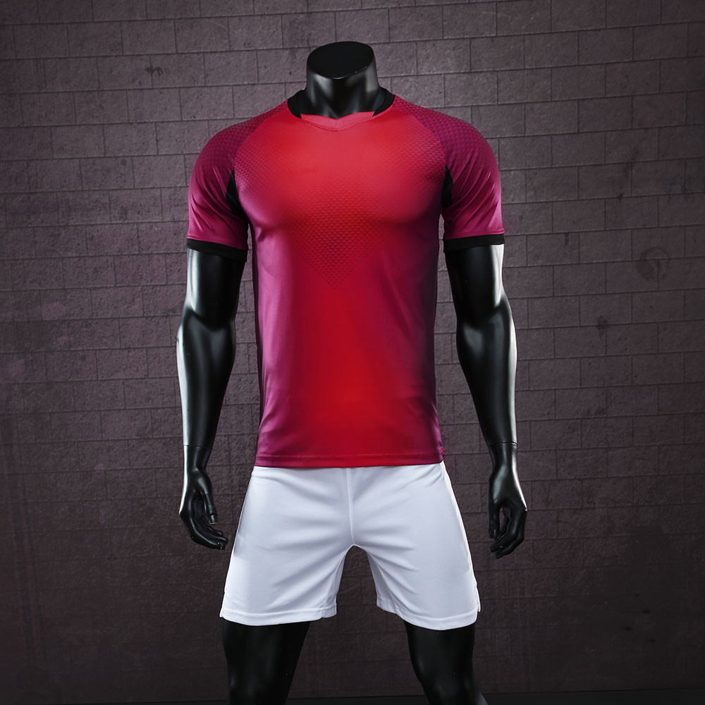 Survêtement fußball männer fußball uniformen sport anzüge erwachsene günstige fußball kit college nach fußball trikots neue: Red / 3XL