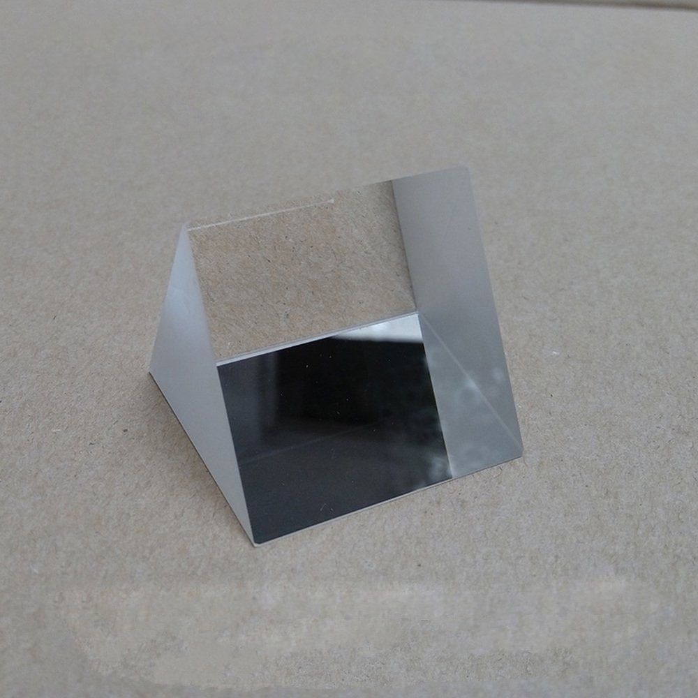 Optiske glass reflekterende prismer 40*40*40*30 mm likebenede rett triangulært lys eksperimentell refraksjon prisme trekantet