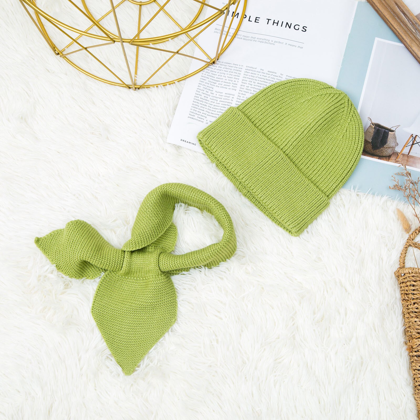 Muqgew Kinderen Muts Sjaal Pak Herfst Winter Knitteed Kids Muts Sjaal Set Katoen Meisjes En Jongens Hoeden Hals Kinderen sjaal