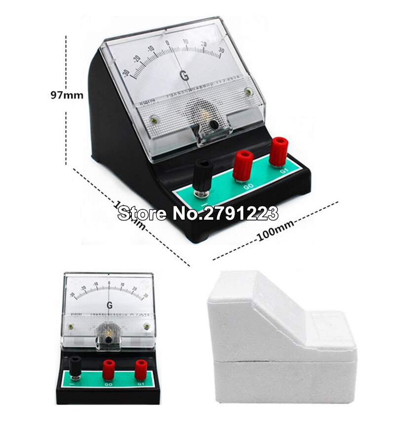 Sensibile Galvanometro G Amperometro di Induzione Elettromagnetica Esperimento Microammeter Fisica Attrezzature di Laboratorio