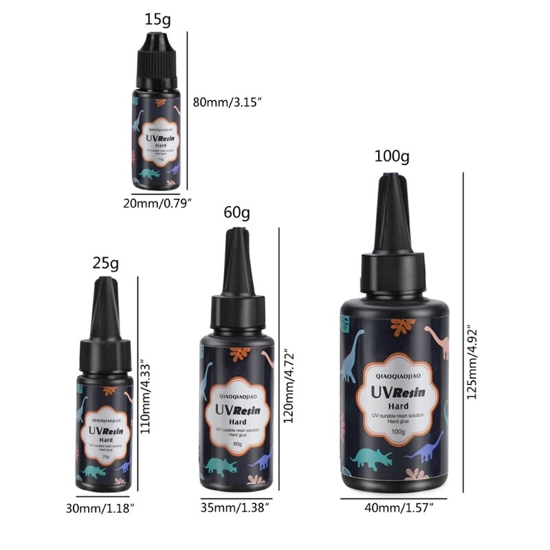 Hard UV Resin Glue Crystal Clear Ultraviolet Curing Epoxy Resin UV Glue Solar Cure Sunlight Activated DIY Jewelry Making Tools