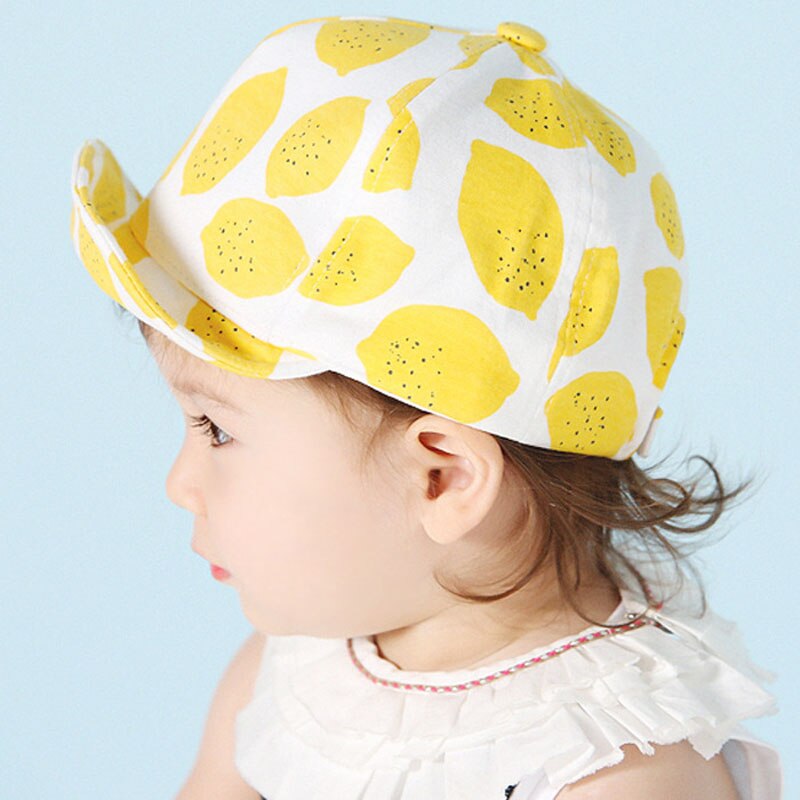 Summer Lemon Fruit Baby Hat Soft Cotton Baby Boy Girl Baseball Cap Outdoor Infant Toddler Sun Hat