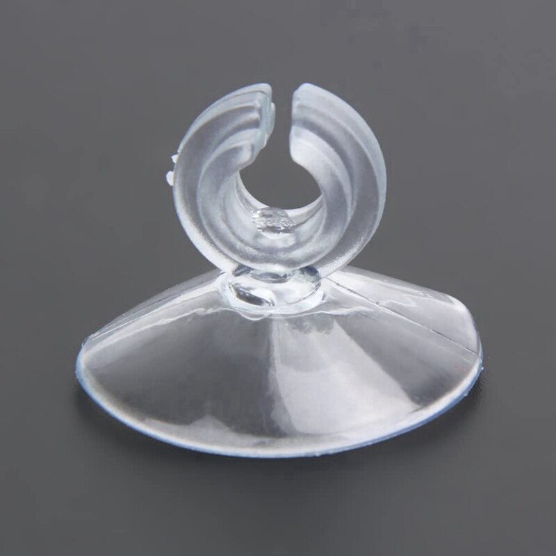 Aquarium Clear Suction Cup with Clip Aquarium Airline Tubing Holder Clips Clamps Fish Tank Hose Holder,50 Pcs