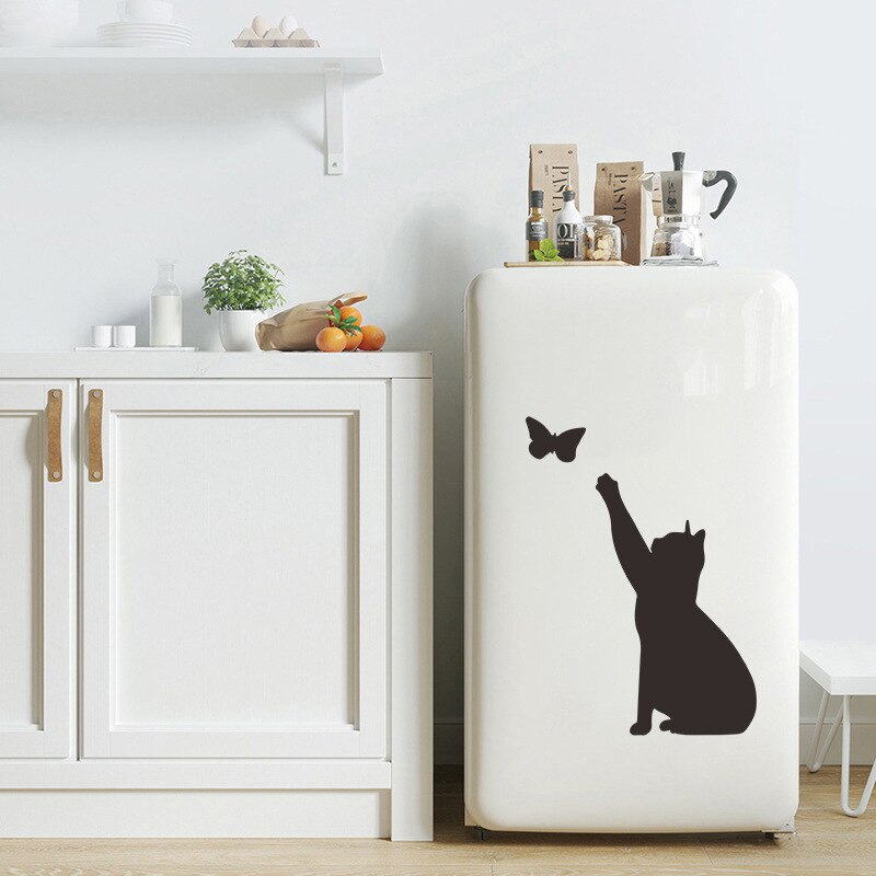 Killing sommerfugl wallsticker stue soveværelse baggrund dekoration skabstapet søde kat klistermærker boligindretning
