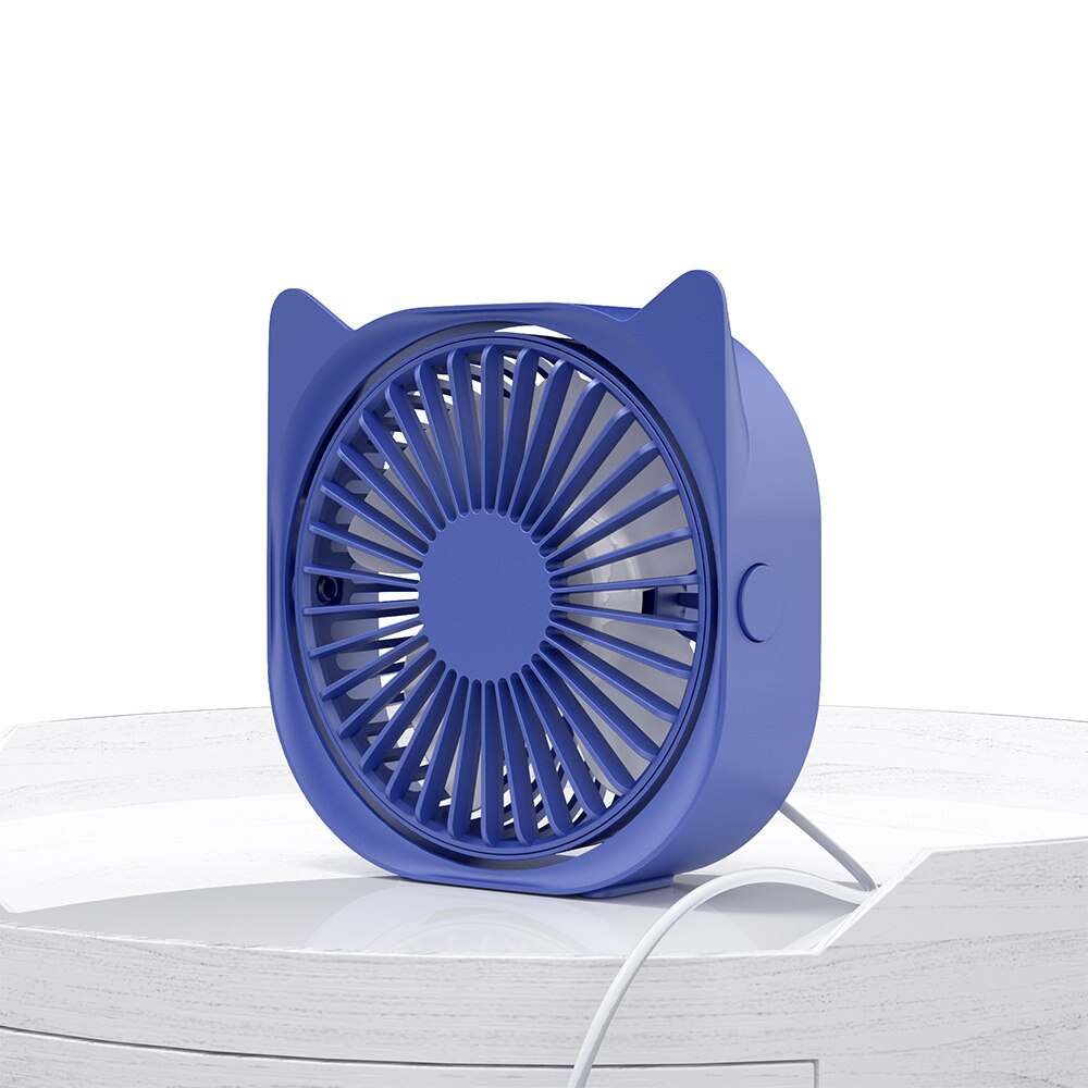 Mini USB Fan Table Small Fan Electronic Summer USB Smart Gadgets Portable Cool Gadgets Silent Rechargeable For Office Home: Blue