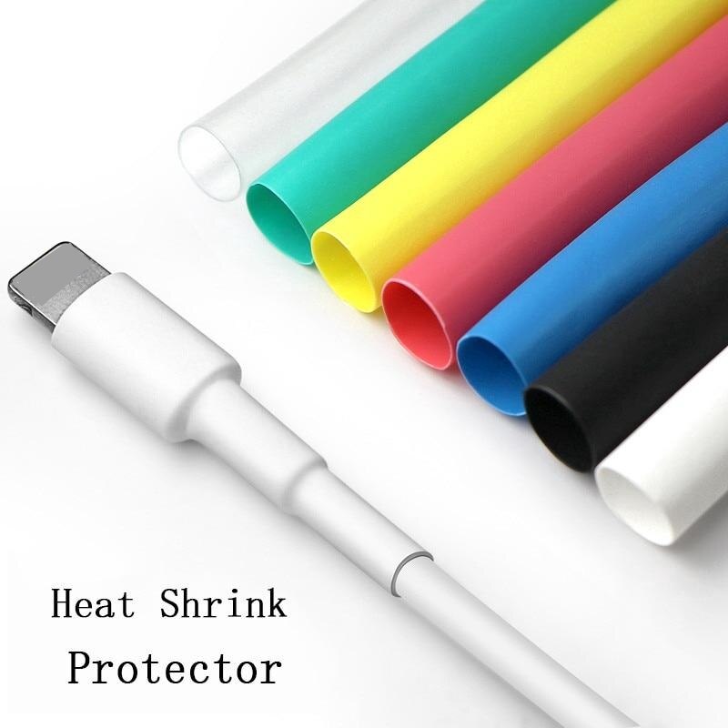 Kabel Protector Warmte Shink Buis Universele Usb Charger Cord Draad Mouw Krimpbare Kabel Protector Voor Iphone Opladen Data Cord