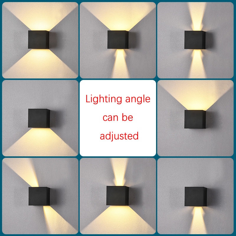6W/12W Led Wandlamp Buiten Waterdicht Ip65 Veranda Tuin Muurlamp & Indoor Slaapkamer Bed Decoratie Verlichting Lamp Aluminium