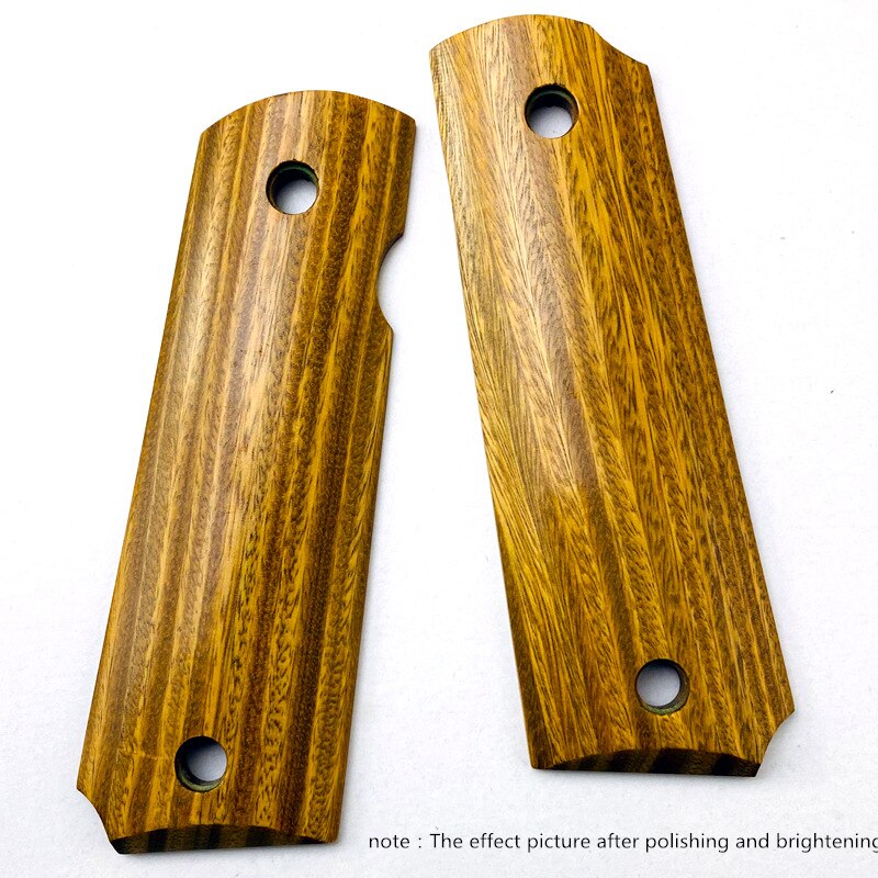 1 Paar Natuurlijke Verawood Gepolijst Antislip Patches Handvat Grips Cover Case Voor 1911 Custom Grips Modellen