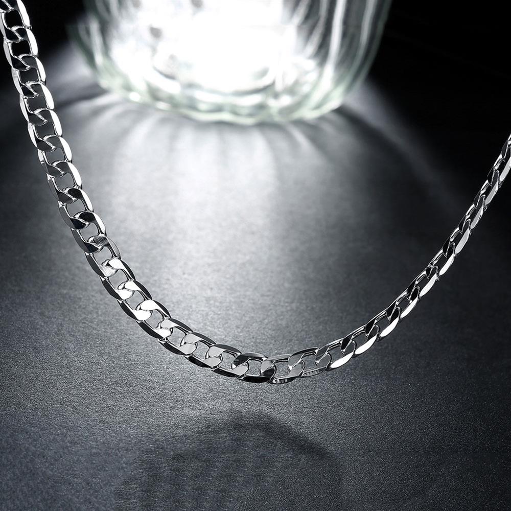 Sonderangebot: 925 sterlingsilber-halsketten für damen und herren, klassisch 6mm mit anhängern, Ideal für hochzeiten, partys und weihnachten.