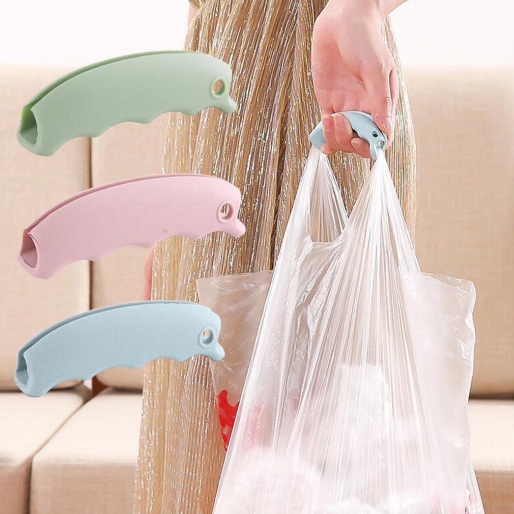 Silicone Bag Grips One Trip Grip Shopping Grocery Bag Kitchen Tool Baskets Handle Carrier Labor Saving handguard Tool