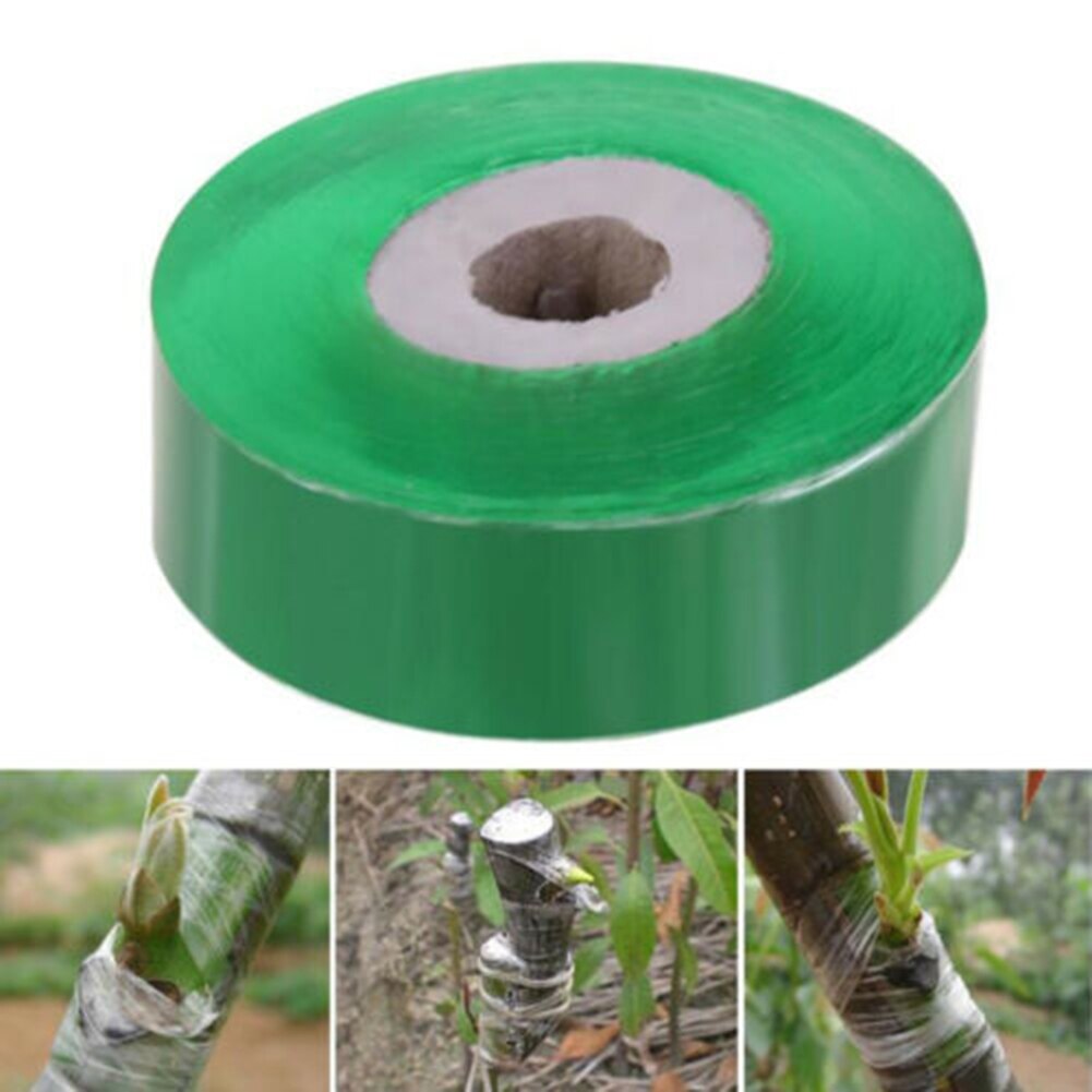 Rollo de cinta de injerto para guardería, rollo de 100m para secar árboles frutales, grabado de ramas, cinturón de jardinería, cinta de lazo de PVC estirable, banda de película de injerto