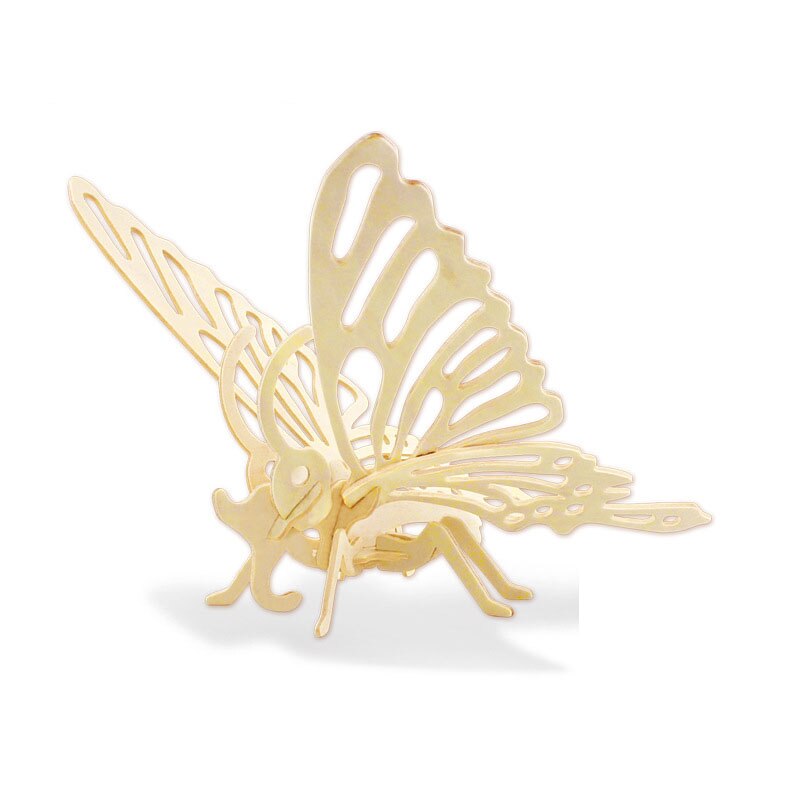 DIY 3D Wooden Toys Puzzle Animal Assembling Swan,parrot,butterfly,dinosaur Model Kit for Child Toy: 05