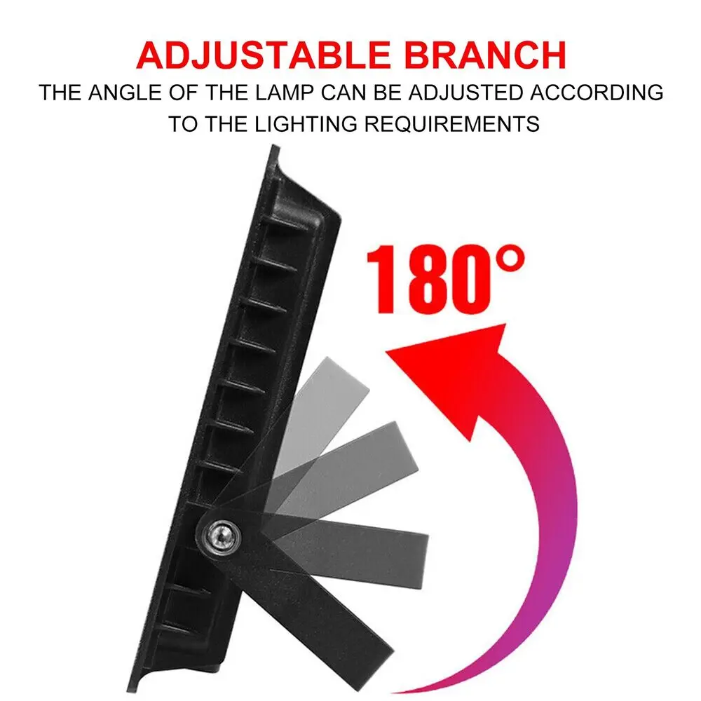 10W/20W/30W/100W LED RGB White Flood Light IP65 Waterproof Motion Sensor Floodlight Outdoor Security Light with Auto On/Off