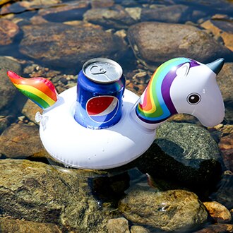 Mini Opblaasbare Bekerhouder Eenhoorn Flamingo bekerhouder Zwembad Float Baden zwembad Speelgoed Partij Decoratie Bar zwemmen ring: Colorful Pegasus