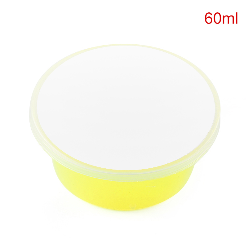 60 Ml Nuttig Auto-interieur Cyber Reiniging Zachte Lijm Pad Super Schoon Toetsenbord Dust Remover Magic Gum Gel Schuursponsje gereedschap: Geel