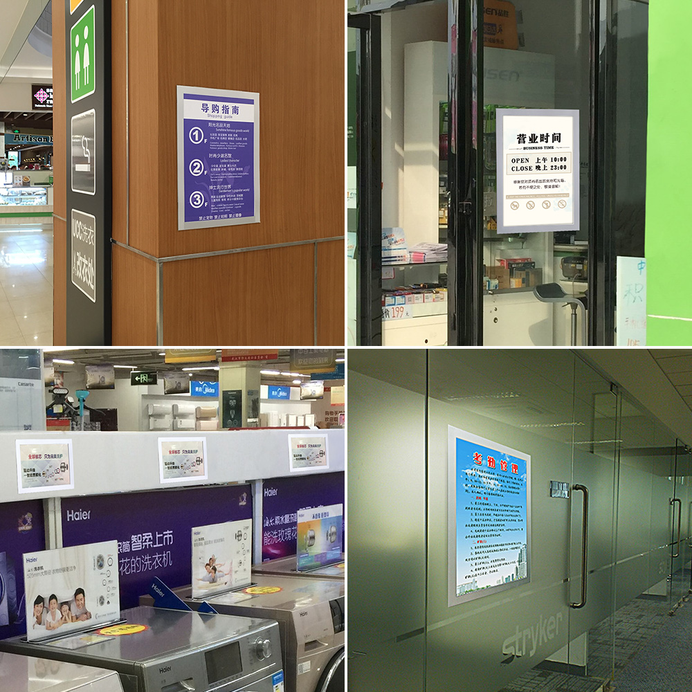 Sviao A4 Zelfklevende Magnetische Frame Wall Mounted Pvc Poster Display Board Foto Frame Teken Houder