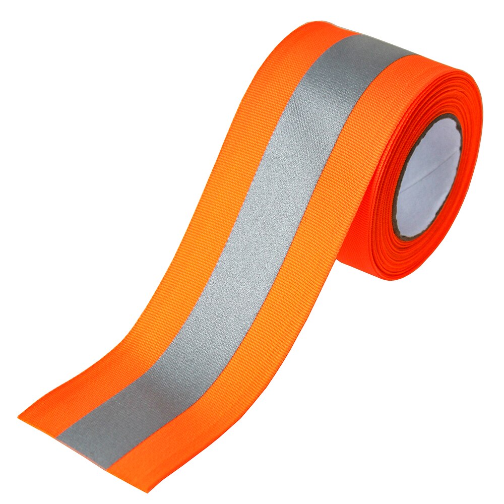 Sew On Silver Reflective Tape for Chothing Safety Fabric Webbing Trim Strip 5cm x 2cm x 2m: Orange-2m