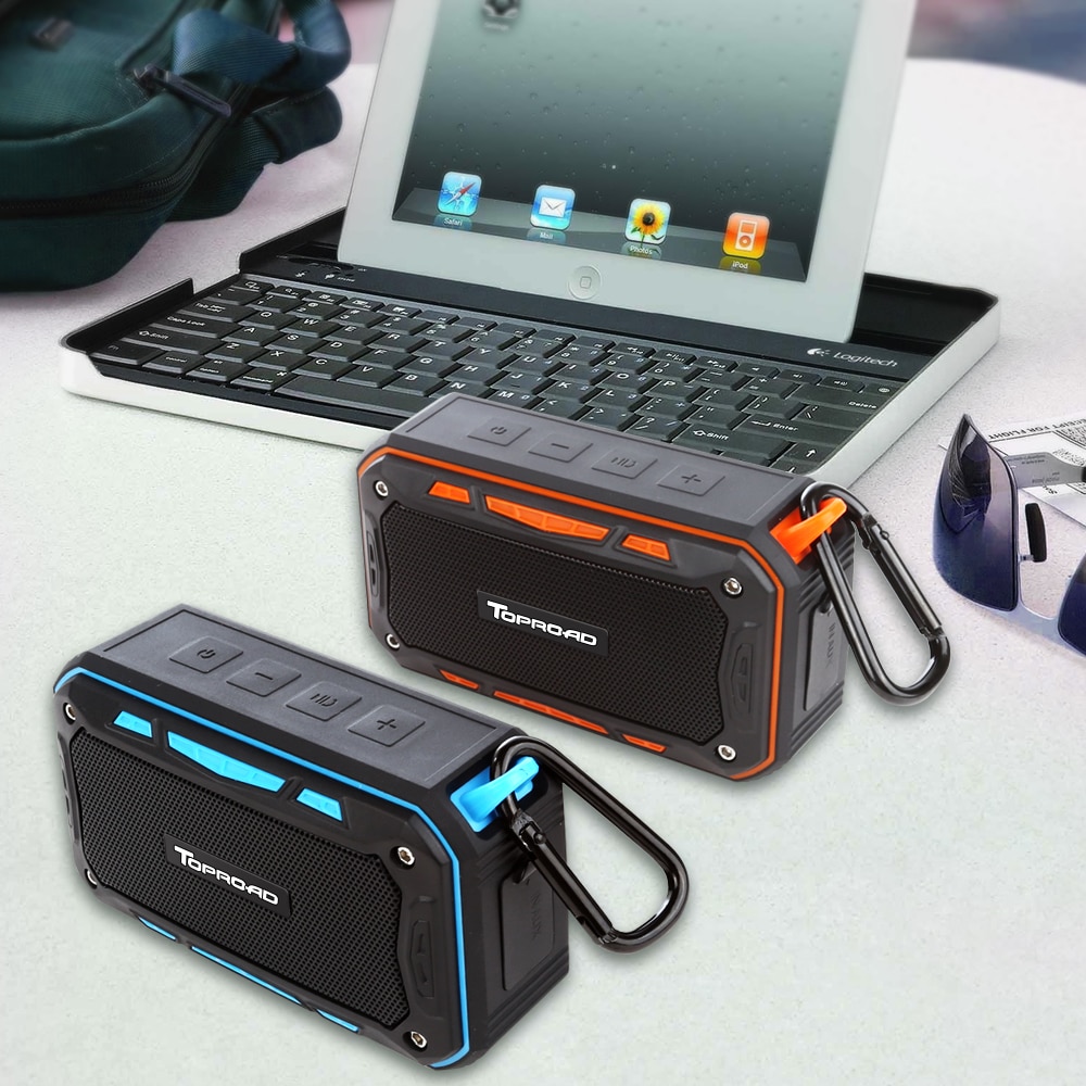 TOPROAD Tragbare IP67 Wasserdichte Bluetooth Lautsprecher draussen Sport Reiten Klettern Fahrrad Lautsprecher Unterstützung Freisprechen TF FM Radio