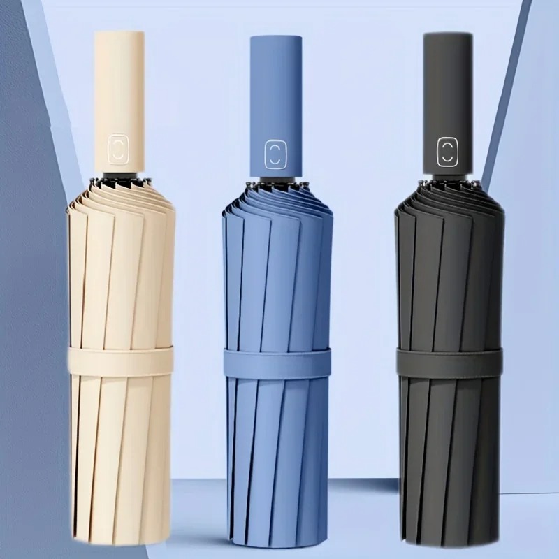 Guarda-chuva reforçado resistente ao vento masculino, forte e durável, protetor solar anti-UV, guarda-chuva de negócios, guarda-chuva ensolarado feminino, 24 ossos