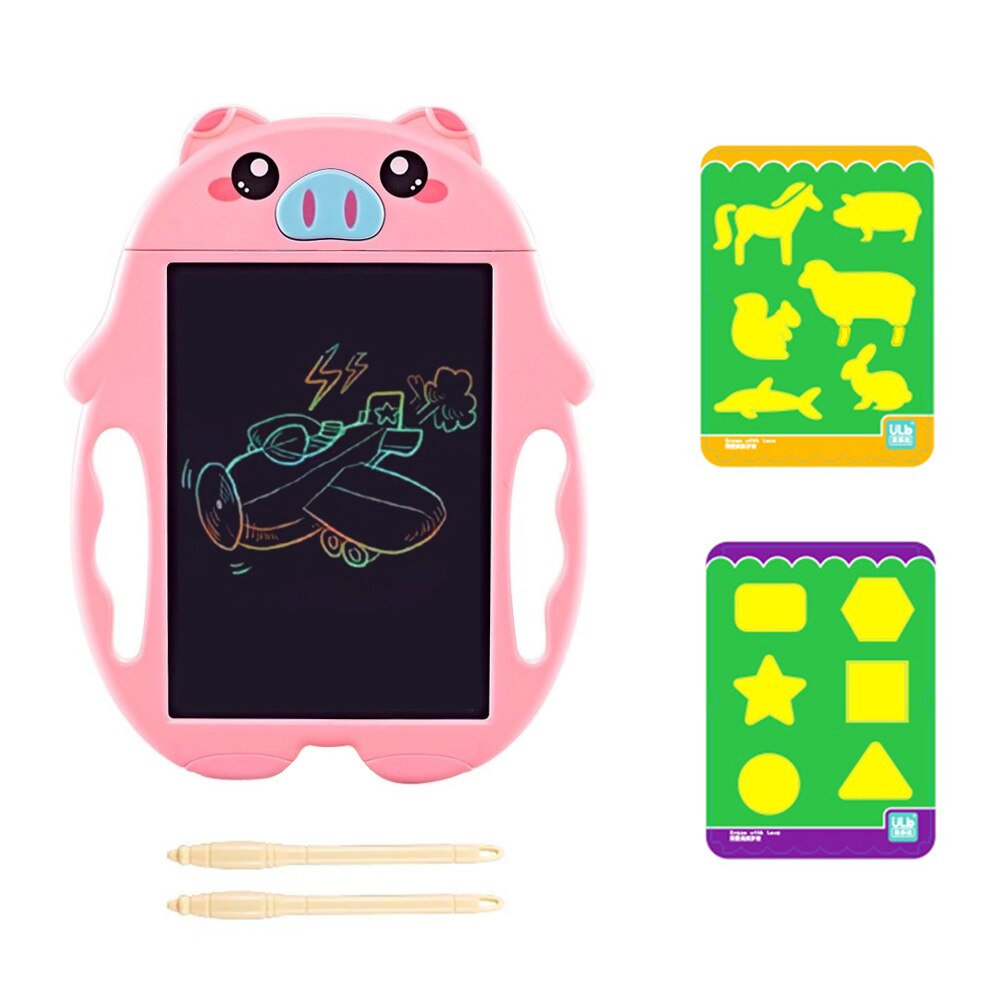 8.5 inch Drawing Board Cartoon Electronic LCD Screen Digital Graphic Writing Tablet Doodle Children Educational Painting Tools: Pink pig