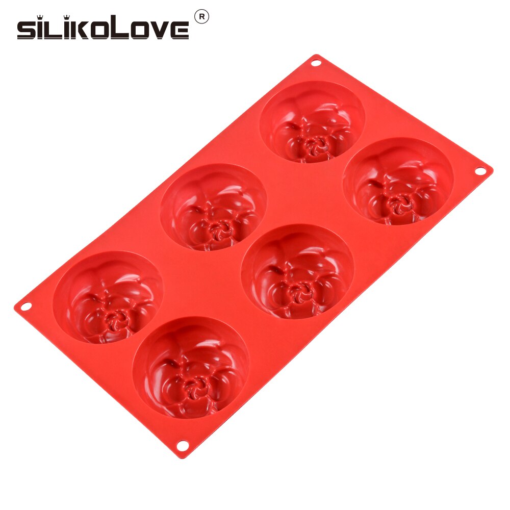 Silikolove 6 Holte 3D Bloemvorm Zeep Siliconen Mal Voor Zeep Maken Diy Handgemaakte Craft Moulds Vormen