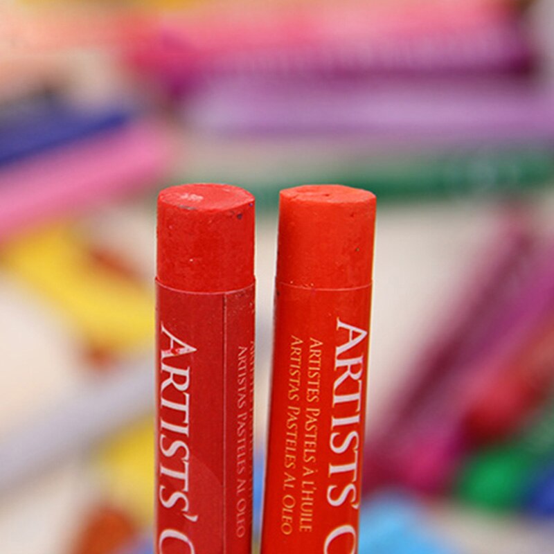 48 Colors Round Shape Oil Pastel for Artist Student Graffiti Painting Drawing Pen School Stationery Art Supplies Soft Crayon