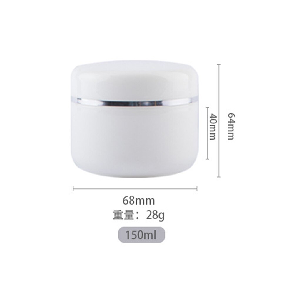 10 stuks hervulbare flessen reis gezichtscrème lotion cosmetische container plastic lege make-up pot pot 20/30/50/100/150/250g: 150ml 2 stuks