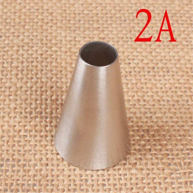 Round Cake Nozzles Pastry Tips Cup Cake Cream Decorating Tool Stainless Steel Cupcake Cookie Piping Nozzle DIY Macaroon #2A