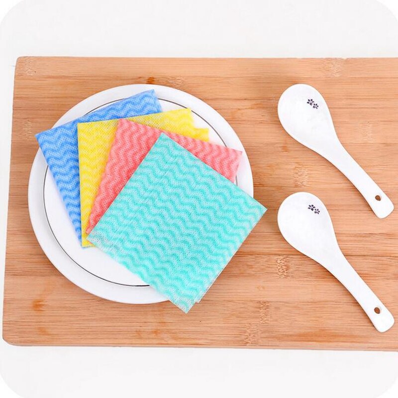 80PCS Kitchen Cleaning Cloth Rags Wiping Scouring Pad Dishcloth Bathroom Washing Cloth