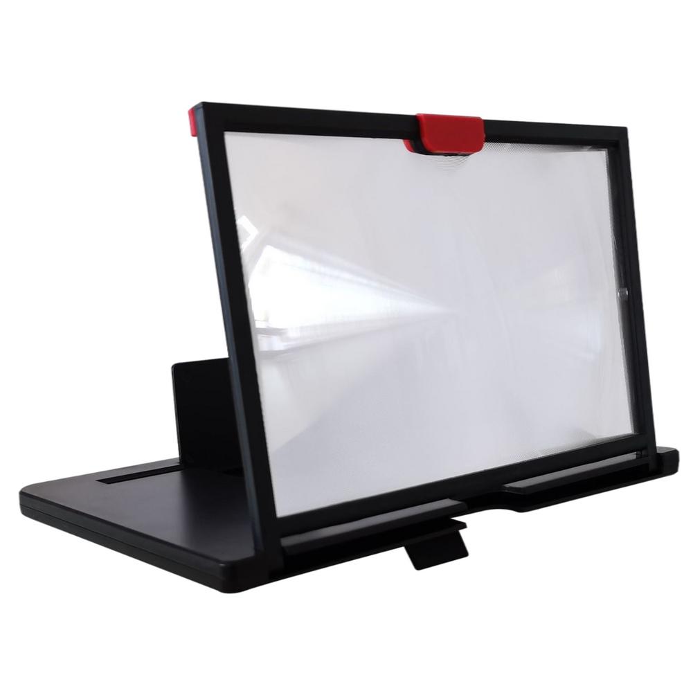 12 Inch Auge Schützen Pull-out Handy Bildschirm Lupe Stehen 3D Enlarger Video Verstärker Projektor Halterung Desktop Halter: 10 inch Black