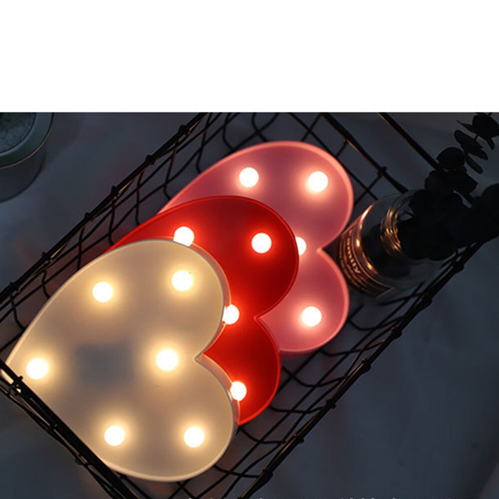 3D Liefde Hart Marquee Brief Lampen Indoor Decoratieve Nachten Lampen LED Nachtlampje Bruiloft Decor Romantische Valentijnsdag
