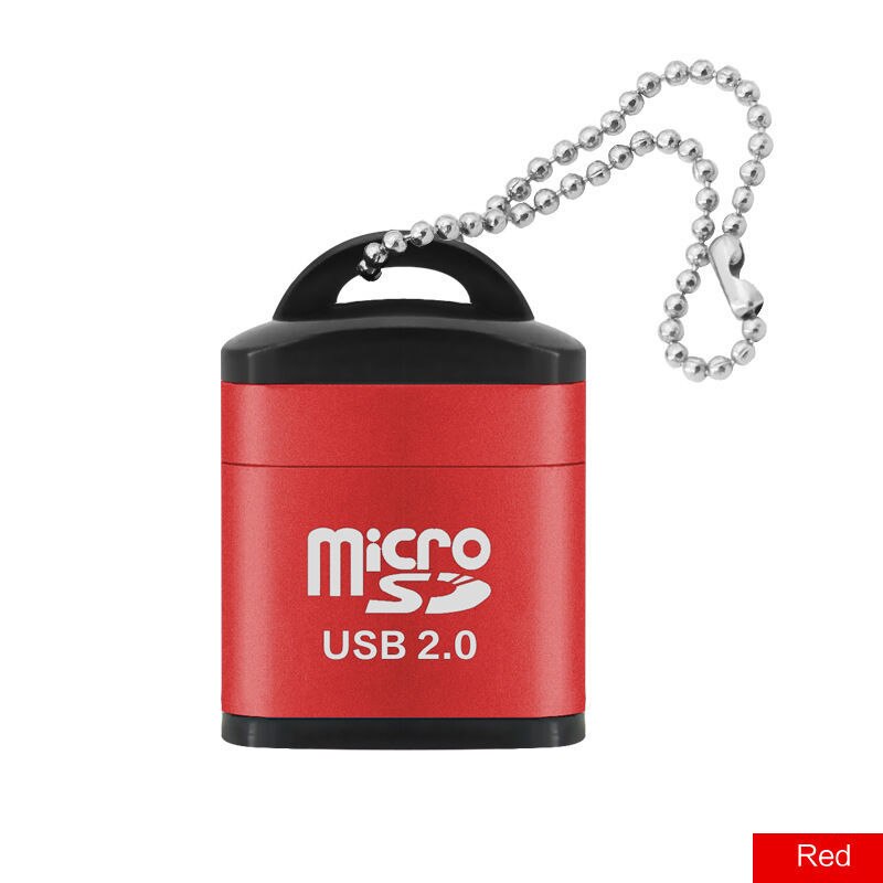 Olaf USB Micro SD Card Reader USB 2.0 Mini Mobile Phone Memory TF Card Reader High Speed Micro SD To USB Adapter: Red
