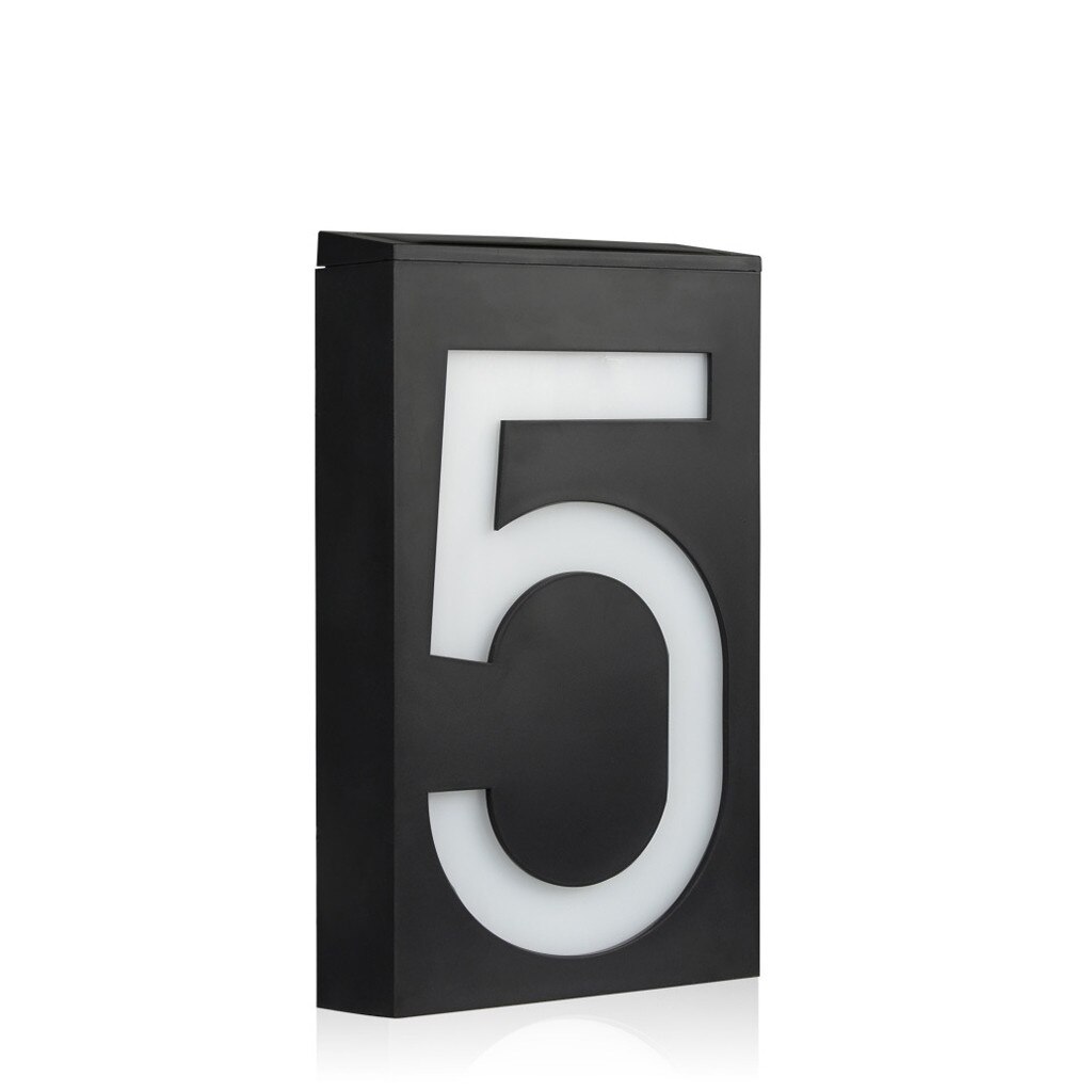 Solar Light LED House Number Doorplate Address Lamp House Number Outdoor Lighting Porch Lights With Solar Rechargeable Battery