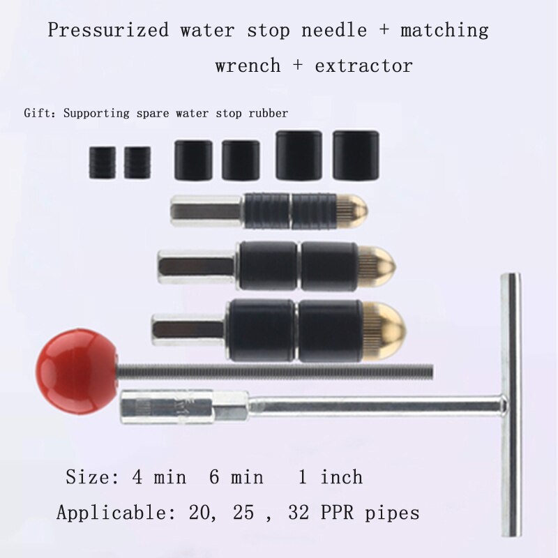 Melt Water Pipe Water Stop Artifact Pipe Emergency Repair Tap Water Stop Needle Nail Plugging Non-stop Water Heating Pipe: AC10