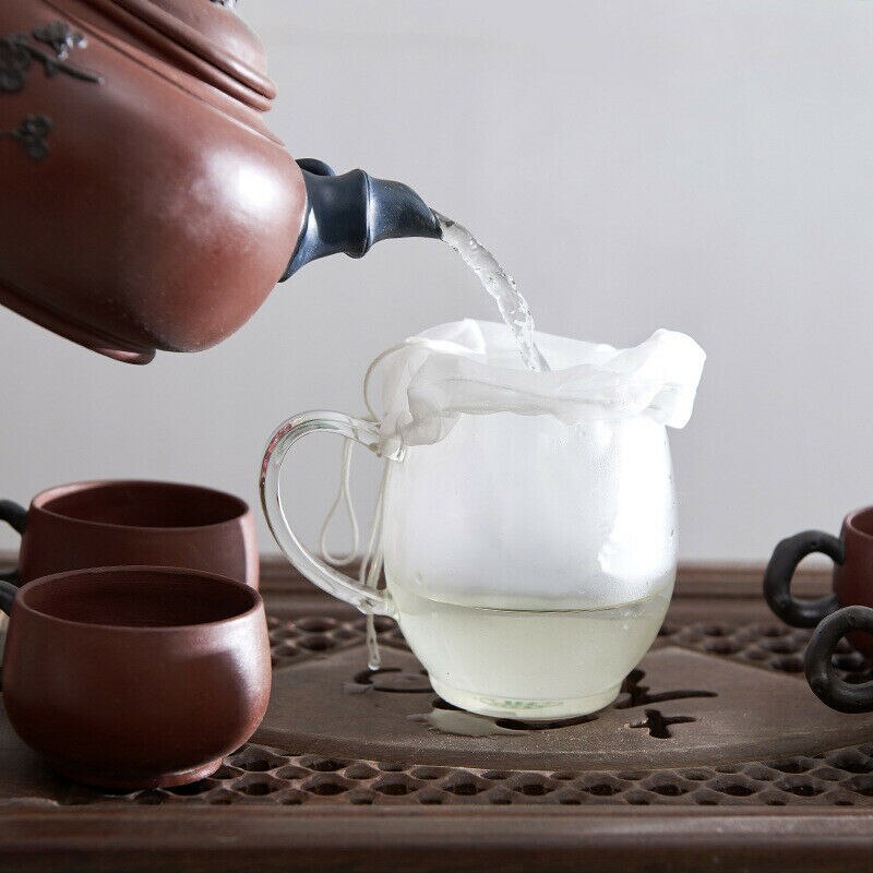 1PC Reusable Food Filter Fine Mesh Nylon Nut Milk Cheese Bean Muslin Cloth Bag Cold Brew Coffee Tea Filter Nets