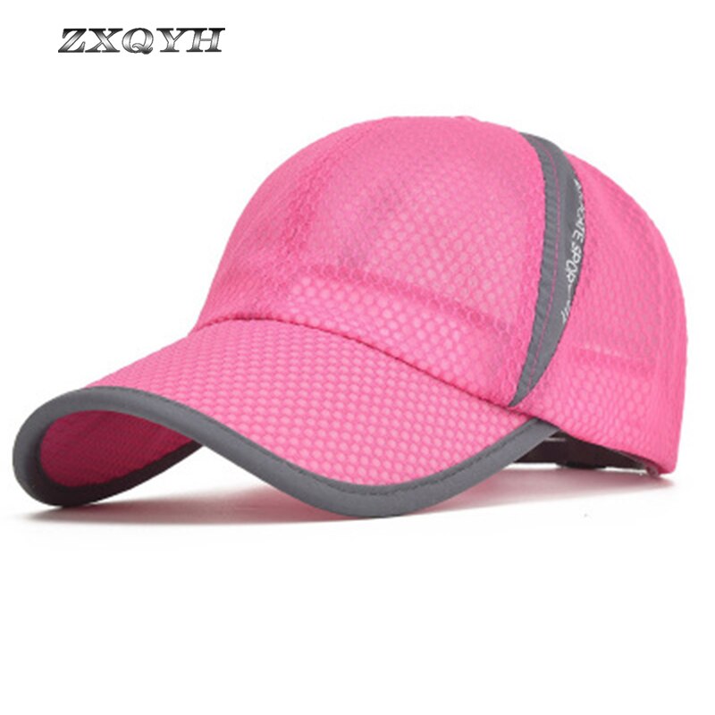 Zxqyh sommar vandring keps mesh berg camping sport hatt kvinnor baseball snapback svarta män kepsar löpning vandring fiske hatt kepsar