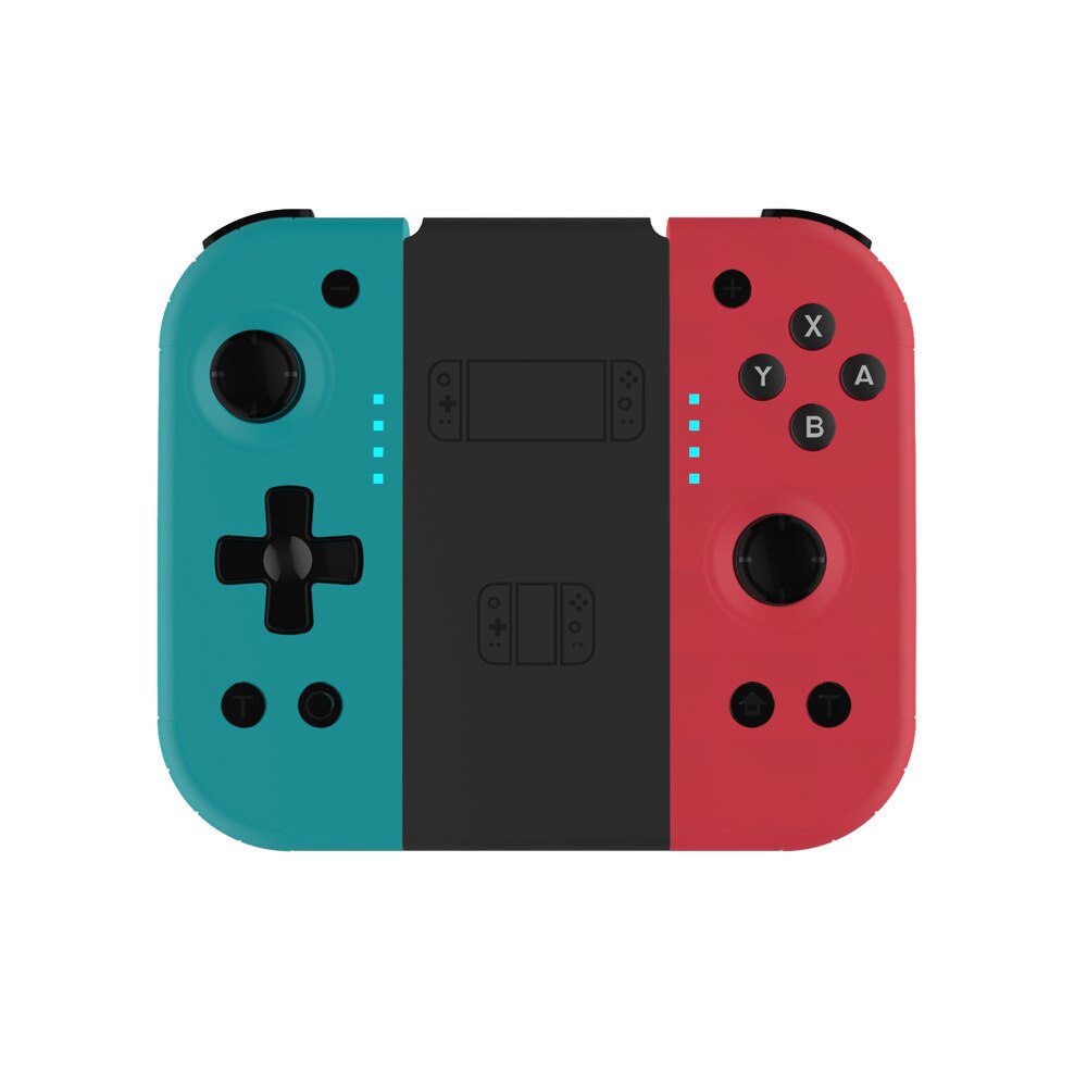 T -22 voor switch game draadloze controller linker en rechter bluetooth gamepad voor nintend switch ns joy game handvat grip met wake-up: Wit