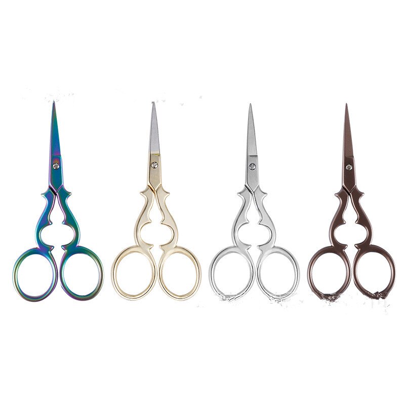 Europeu do vintage Cabaça Aço Inoxidável Scissor para Costura e Bordados e Costura de Costura para Bordar Needlework Crewel