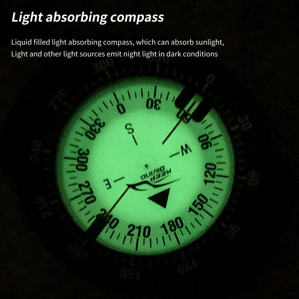 CP-992 Portable Diving Navigation Compass Triangle Pointer Reading Compact Reliable Waterproof Compass for Deepwater Operations