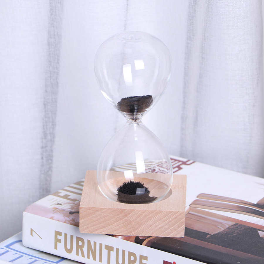 Reloj de arena magnético para escritorio, cronómetro con Base para decoración del hogar, adorno, , decoración del hogar