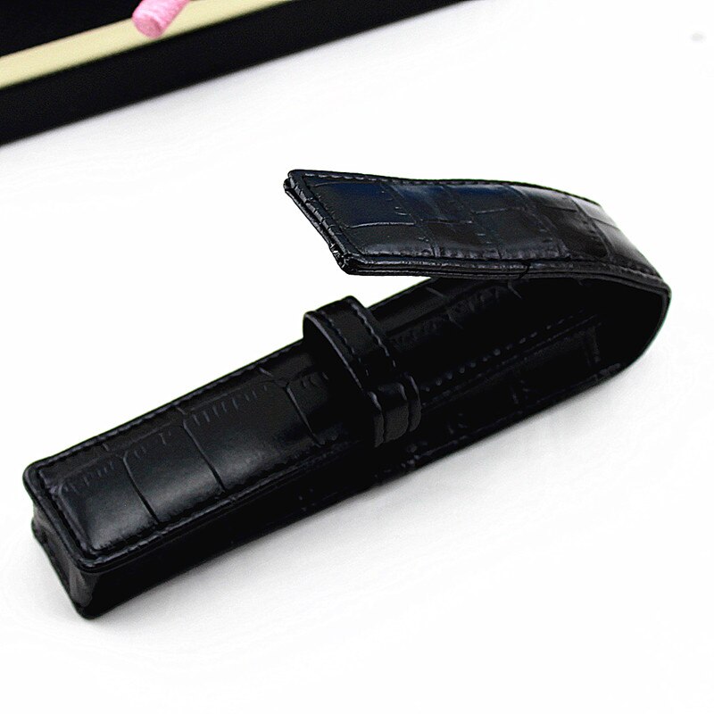 Handgemaakte Lederen Pen Case Bag Potlood Fontein Sleeve Bag Vintage Pouch voor Enkele Pen Stylus Balpen Leuke Stationair