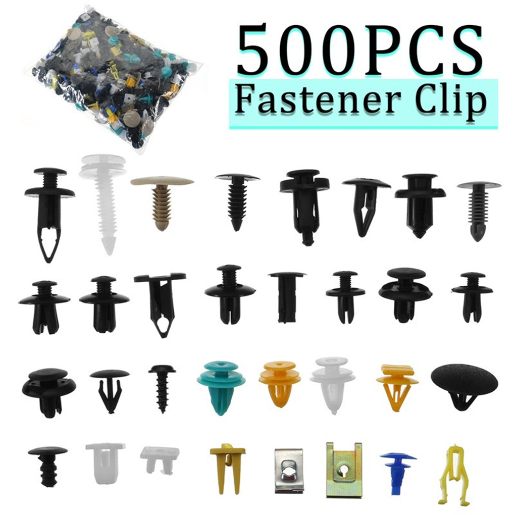 500 st/set bil plastnit bil stänkskärm stötfångare interiör trim tryckstift clips kit biltillbehör