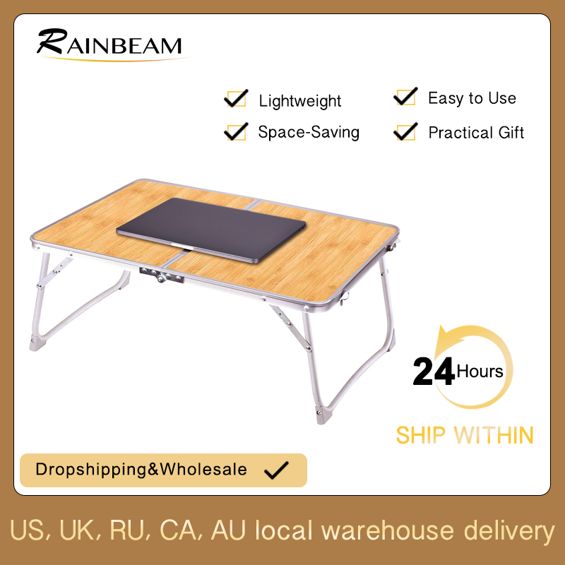 Ordinateur Portable pliable Table tour bureau petit déjeuner dans le plateau de lit Portable Mini Table de pique-nique support pour ordinateur Portable lire support de livre pour plancher de canapé: wood