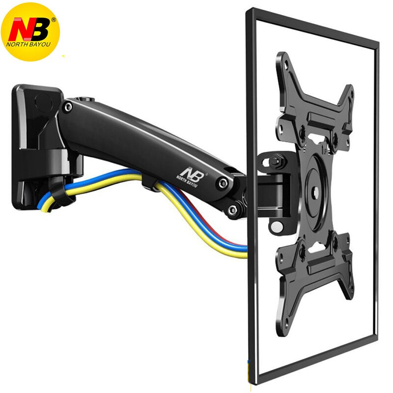 NB F200 Gas Spring 30-40 inch LED TV Wall Mount Monitor Holder Ergonomical Mount Max.VESA 200*200mm Loading 5~10kgs Silver