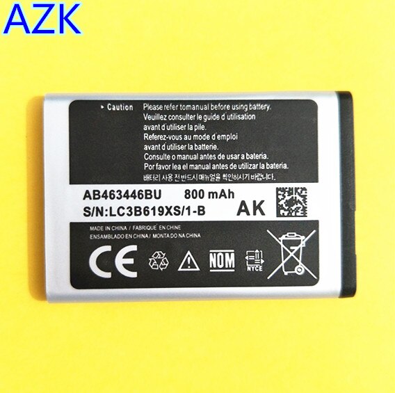 AB463446BU Batterij Voor Samsung X208 SGH-E210, SGH-E500, SGH-E900, SGH-F250, SGH-X150, SGH-X300, GT-E2530, GT-C5212, GT-E1080