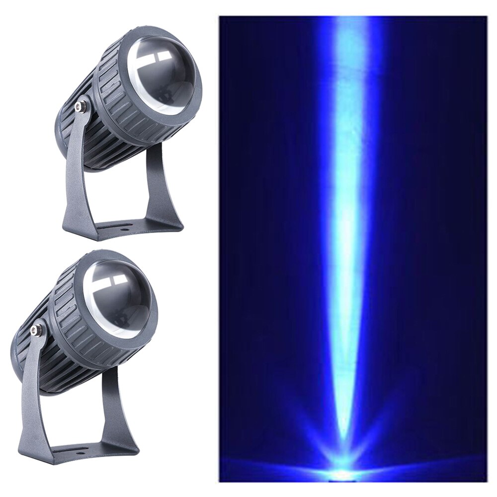 draussen LED RGB Flutlicht 110V 220V 10W Wasserdichte Scheinwerfer mit Schmalen Strahl Winkel Landschaft Straße Garten Platz flutlicht: 2Stck 10W Blau