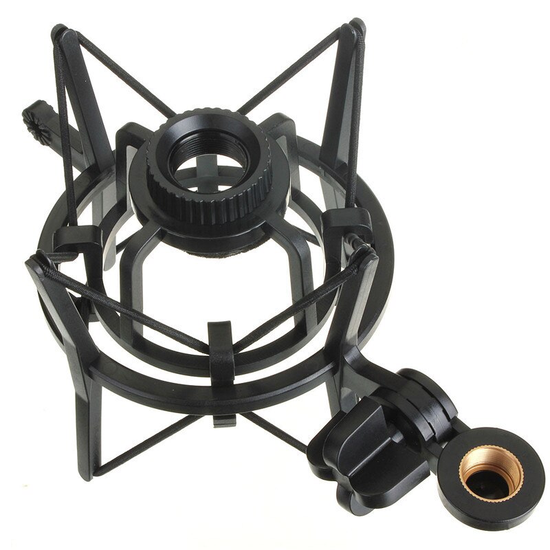Universal Studio Condenser Microphone Mic Shock Mount with Articulating Head Telescoping height Microphone Holder Stand Bracket